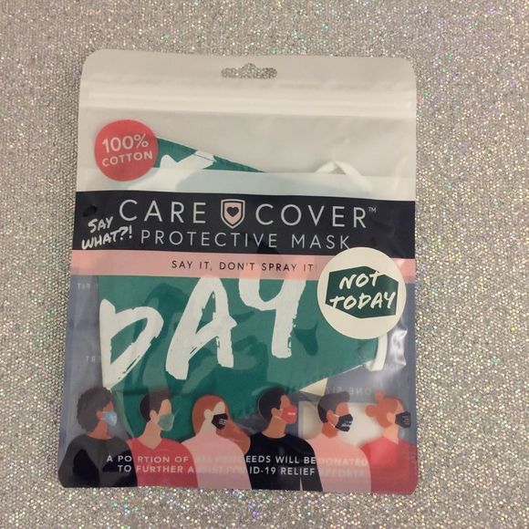 Not Today Green Face Mask w/ Filter - Picture 2 of 3